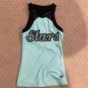 Shooting Stars Mint athletic tank top